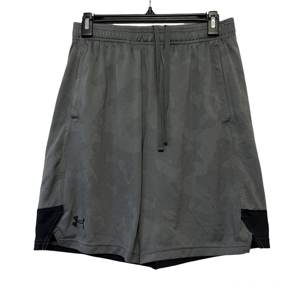 Under Armour Gray & Black Camouflage Athletic Shorts